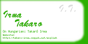 irma takaro business card